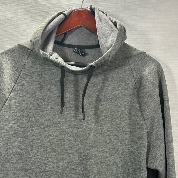 Nike Therma Training Hoodie Mens Medium Gray Kangaroo Pocket Logo - Picture 2 of 10